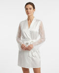 Adam & Eve 24 - Daral | Satin-Finish Lace-Trim Mini Dress Women