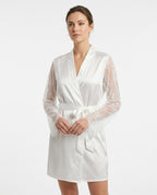 Adam & Eve 24 - Daral | Satin-Finish Lace-Trim Mini Dress Women