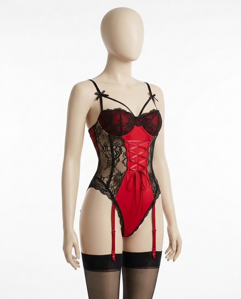 Adam & Eve 24 - Miren | Lace-Up Lace-Trimmed Lingerie Women