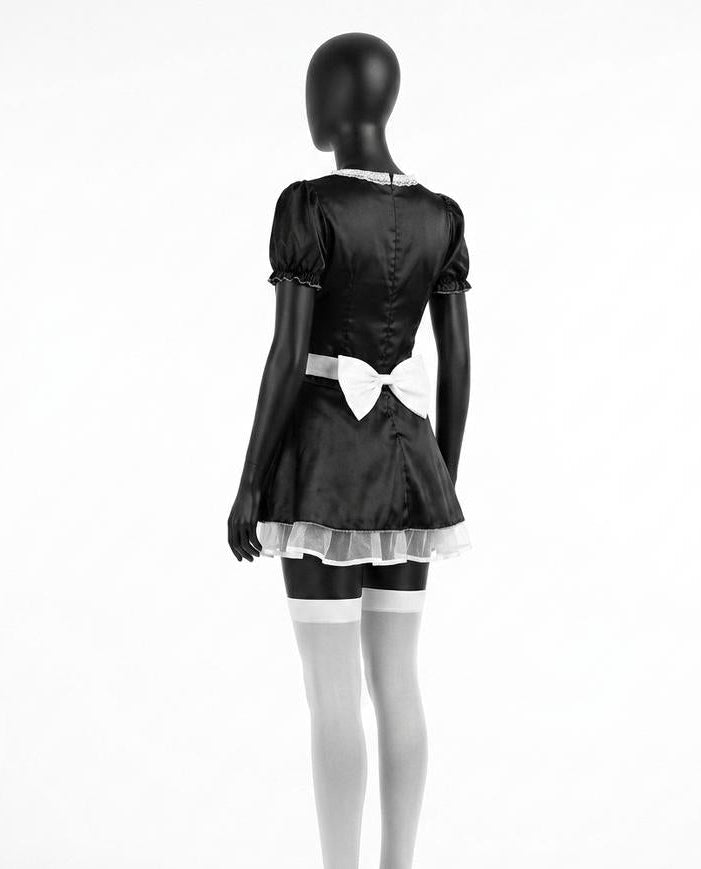 Adam & Eve 24 - Roron | Satin Puff-Sleeve Lingerie Women